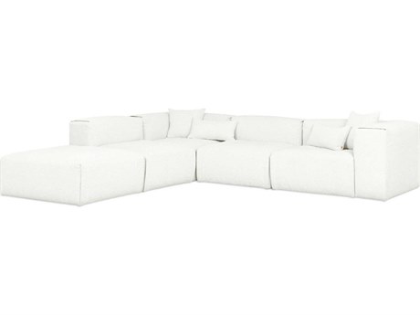 Gus* Modern Nest White Upholstered Sectional Sofa