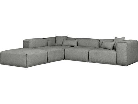 Gus* Modern Nest Gray Upholstered Sectional Sofa