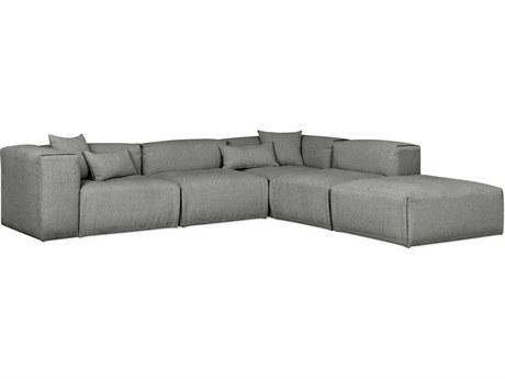 Gus* Modern Nest Gray Upholstered Sectional Sofa