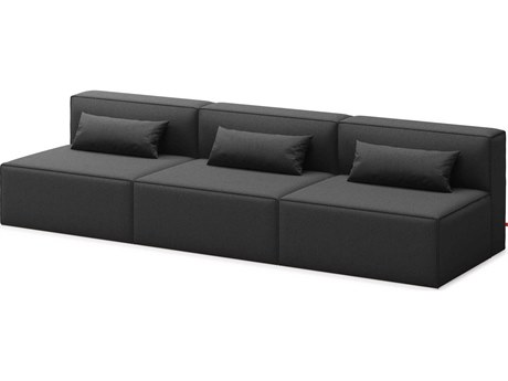 Gus* Modern Mix Mowat Raven Black Upholstered Sofa