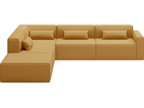 Gus* Modern Mix Brown Upholstered Sectional Sofa