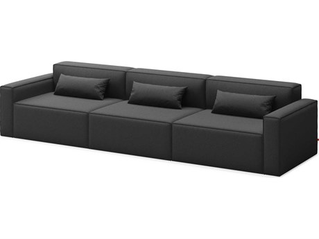 Gus* Modern Mix Mowat Raven Black Upholstered Sofa