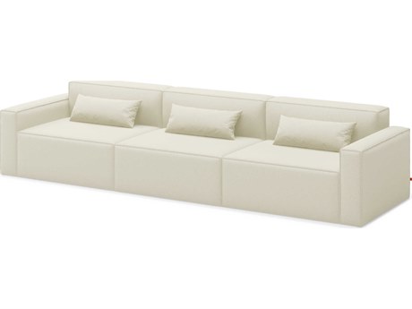 Gus* Modern Mix Mowat Sand White Upholstered Sofa