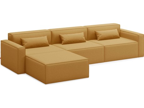Gus* Modern Mix Brown Upholstered Sectional Sofa