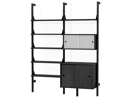 Gus* Modern Branch Black Bookcase