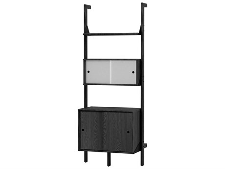Gus* Modern Branch Black Bookcase