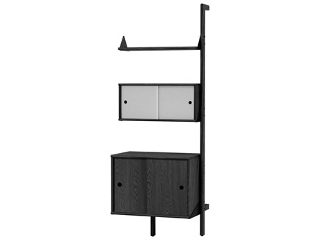 Gus* Modern Branch Black Bookcase