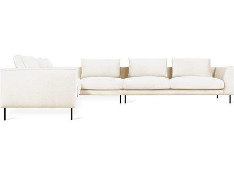 Gus* Modern Renfrew Black Upholstered Sectional Sofa