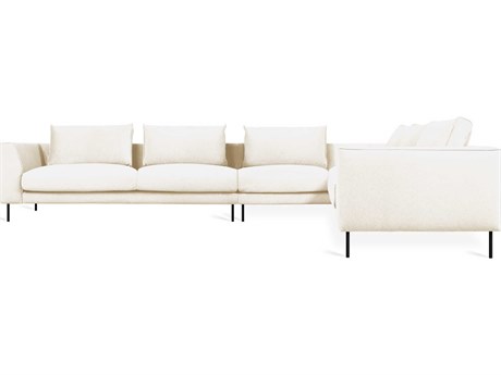 Gus* Modern Renfrew Black Upholstered Sectional Sofa