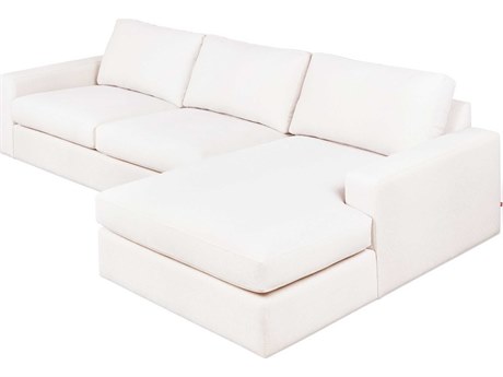 Gus* Modern Ashdale White Upholstered Sectional Sofa