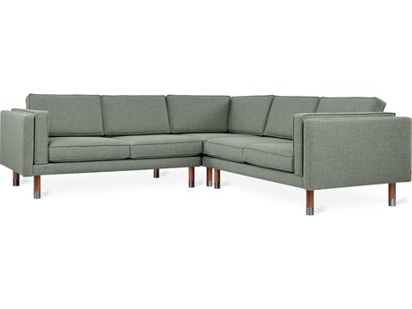 Gus* Modern Augusta Gray Upholstered Sectional Sofa