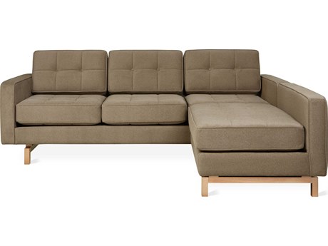 Gus* Modern Jane-2 Green Upholstered Sectional Sofa