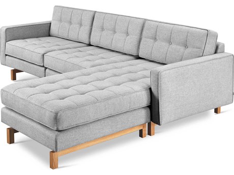 Gus* Modern Jane Tufted Brown Upholstered Sectional Sofa