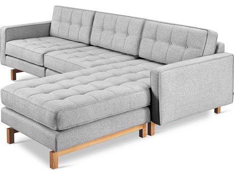 Gus* Modern Jane Gray Upholstered Sectional Sofa