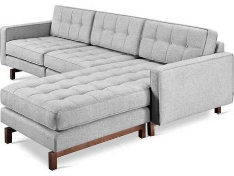 Gus* Modern Jane Gray Upholstered Sectional Sofa