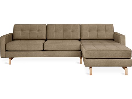 Gus* Modern Jane-2 Green Upholstered Sectional Sofa
