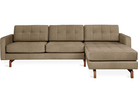Gus* Modern Jane-2 Green Upholstered Sectional Sofa