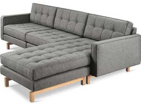 Gus* Modern Jane Gray Upholstered Sectional Sofa