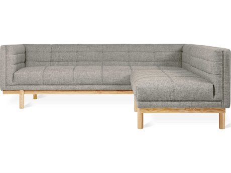 Gus* Modern Mulholland Tufted Brown Upholstered Sectional Sofa