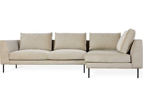 Gus* Modern Renfrew Beige Upholstered Sectional Sofa