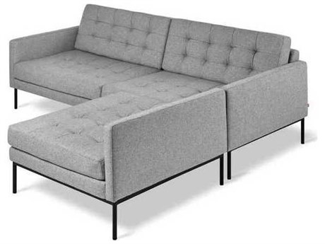 Gus* Modern Towne Gray Upholstered Sectional Sofa