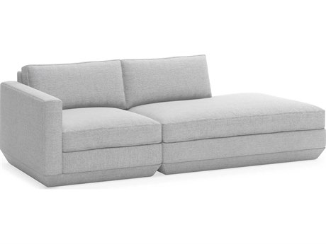 Gus* Modern Podium Bayview Silver Upholstered Sofa