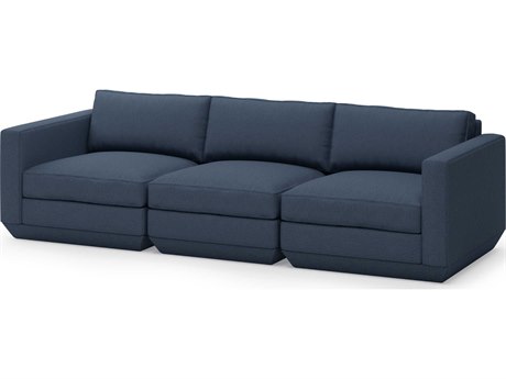 Gus* Modern Podium Hanson Navy Blue Upholstered Sofa
