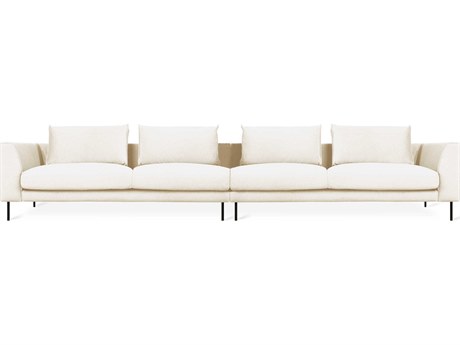 Gus* Modern Renfrew Merino Cream Black Upholstered Sofa