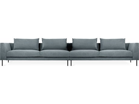 Gus* Modern Renfrew Mersey Skyline Black Upholstered Sofa