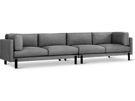 Gus* Modern Silverlake Andorra Pewter Gray Upholstered Sofa