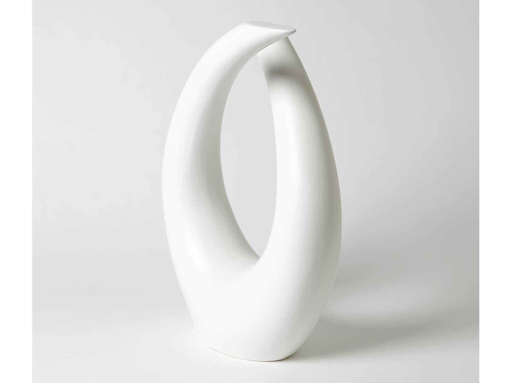 Global Views Matte White Loop Sculpture | GV110651