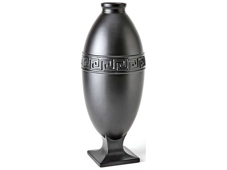 Global Views Greek Key Black 9" Vase