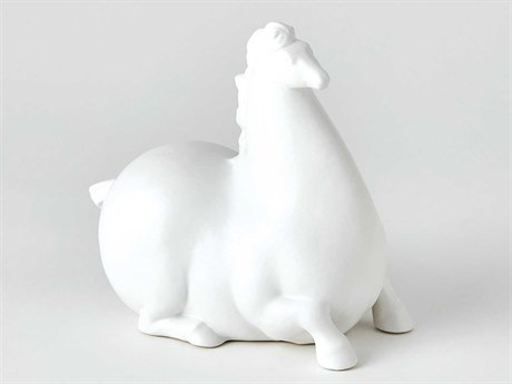 Global Views Matte White 9" High Libertino Horse