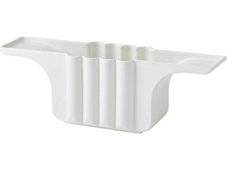 Global Views White Flying Column Decorative Bowl