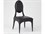 Global Views Rubberwood Black Fabric Upholstered Side Dining Chair  GV2726