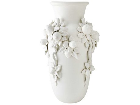 Global Views Matte White Villa Limone Urn