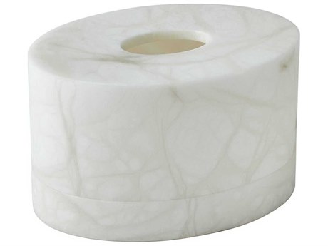 Global Views Alabaster Oval Tissue Box