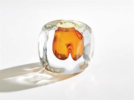 Global Views Amber Square Vase