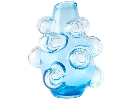 Global Views Bubbled Blue Vase