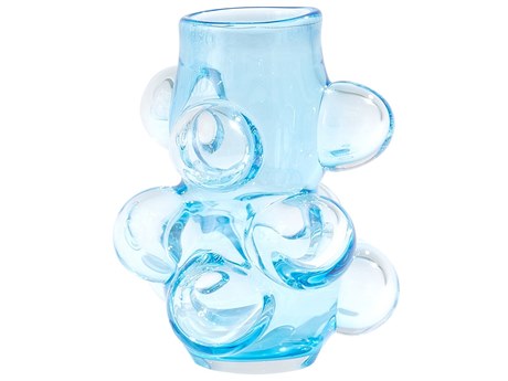 Global Views Bubbled Blue Vase