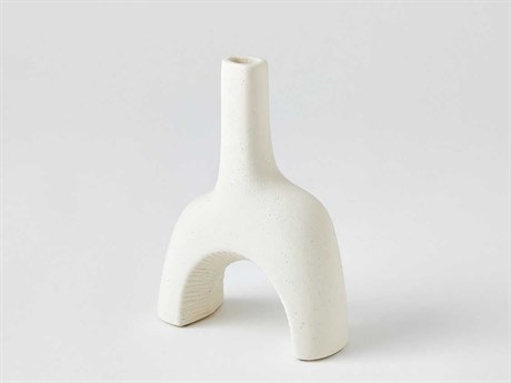 Global Views Cassel Matte White 7" Vase