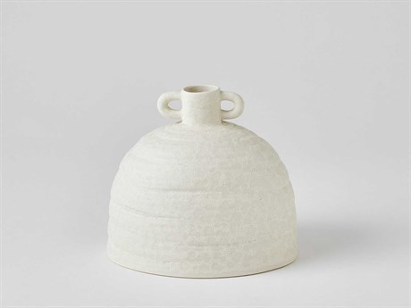 Global Views Sahara Squat White Vase