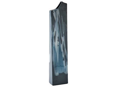 Global Views Column Splash Reactive Blue Vase
