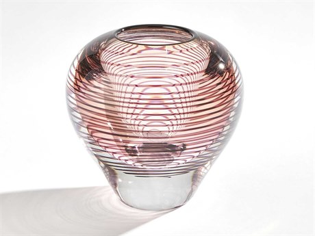 Global Views Spiraled Amber 9" Vase
