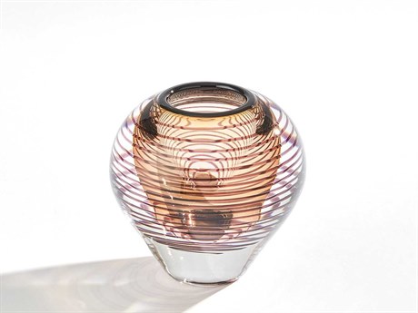 Global Views Spiraled Amber 6" Vase
