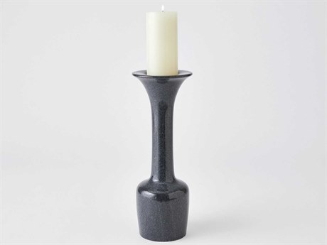 Global Views Calyx Black 16" High Candle Holder