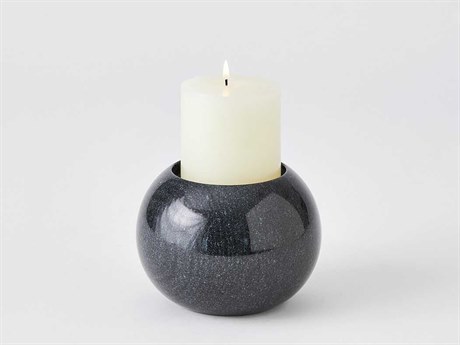 Global Views Globe White Candle Holder