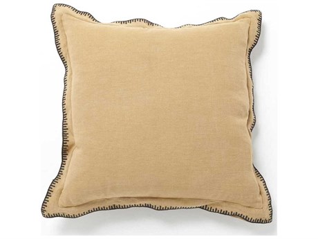 Global Views Stitched Gold Pillow
