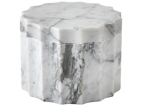 Global Views Ionic Grey White Jar