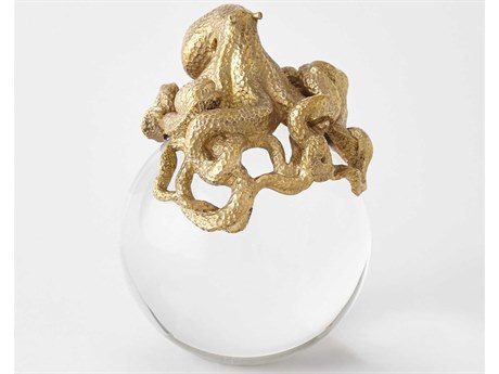 Global Views Brass Octopus on Orb